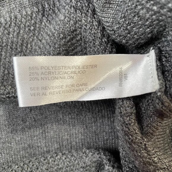 Debbie Morgan Charcoal Gray Cowl Neck Tunic Sweater Long Sleeves Ruched Size L - Picture 13 of 14